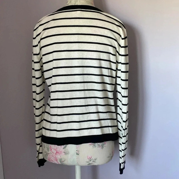 Frenchi stripped button down cardigan size XL - Picture 5 of 11